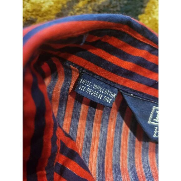 Vintage Polo Ralph Lauren Jacket Men's XL Navy Red Pinstripe Cross Flags 1987 - Picture 4 of 5